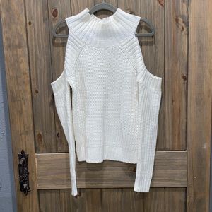 Elan Chunky Cold Shoulder Sweater